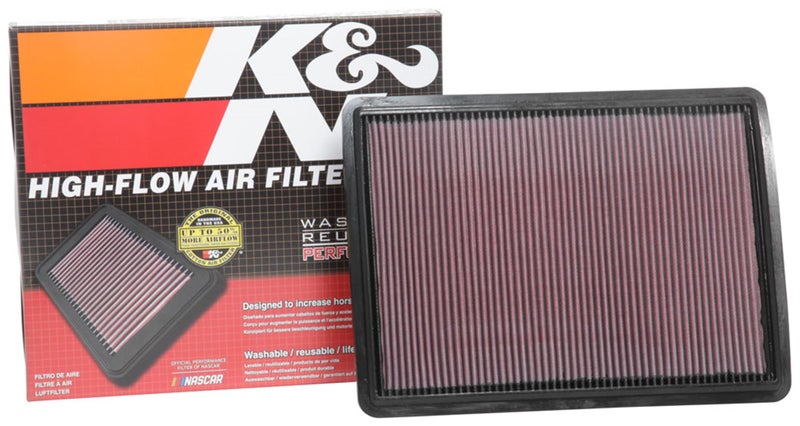 K&N Engine Air Filter: Reusable, Clean Every 75,000 Miles, Washable, Premium, Replacement Car Air Filter: Compatible with 2016-2019 HYUNDAI/KIA (Ioniq, Niro), 33-3077 - Image 1